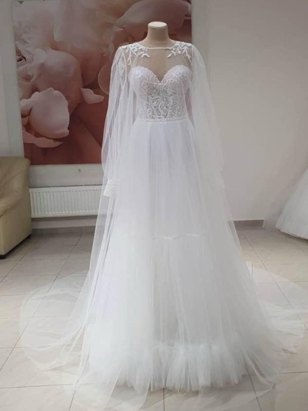 Tulle Wedding Sheer Cape/Cover